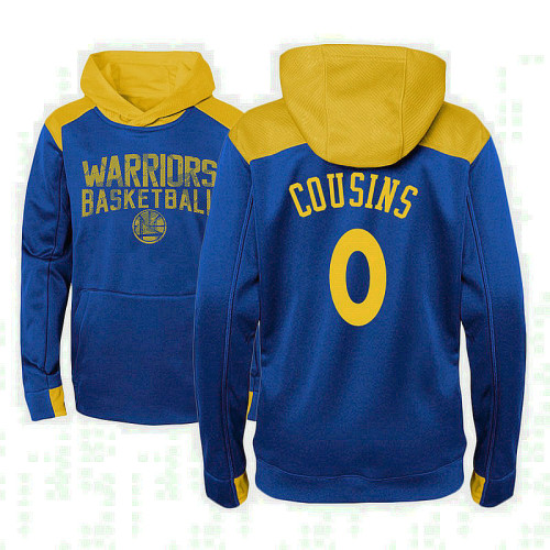 Youth Golden State Warriors #0 DeMarcus Cousins Royal Outerstuff Off The Court Hoodie Youth Golden State Warriors #0 DeMarcus Cousins Royal Outerstuff Off The Court Hoodie