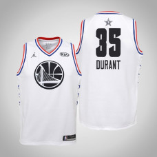 Youth Golden State Warriors #35 Kevin Durant White 2019 All-Star Jersey