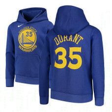 Youth Kevin Durant Golden State Warriors #35 Royal Logo Pullover Hoodie