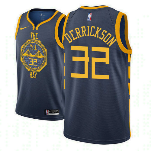 Youth Golden State Warriors #32 Marcus Derrickson Navy City Jersey Youth Golden State Warriors #32 Marcus Derrickson Navy City Jersey