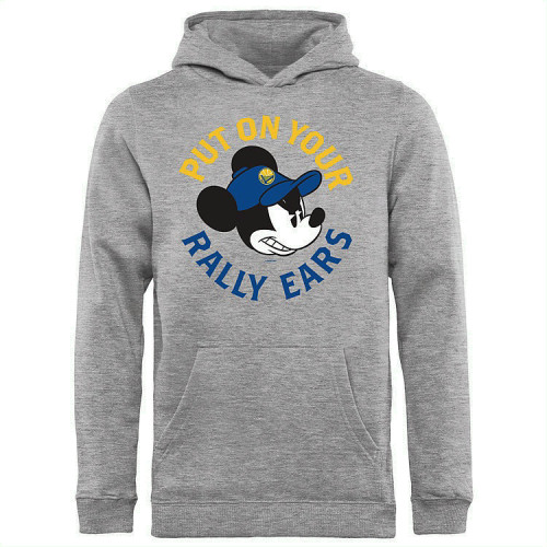 Youth Golden State Warriors Disney Rally Ears Pullover Hoodie - Ash Youth Golden State Warriors Disney Rally Ears Pullover Hoodie - Ash