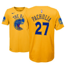 Youth Zaza Pachulia Golden State Warriors #27 City Edition Gold T-Shirt