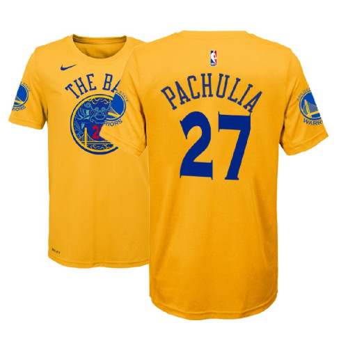 Youth Zaza Pachulia Golden State Warriors #27 City Edition Gold T-Shirt Youth Zaza Pachulia Golden State Warriors #27 City Edition Gold T-Shirt