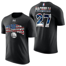 Golden State Warriors #27 Zaza Pachulia Black Independence Day T-Shirt