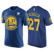 Golden State Warriors #27 Zaza Pachulia Royal Icon T-Shirt