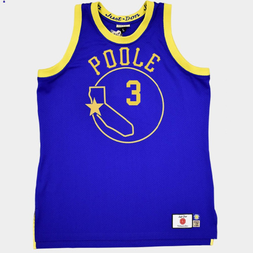 Golden State Warriors Jordan Poole Just Don X Mitchell Ness Royal Retro