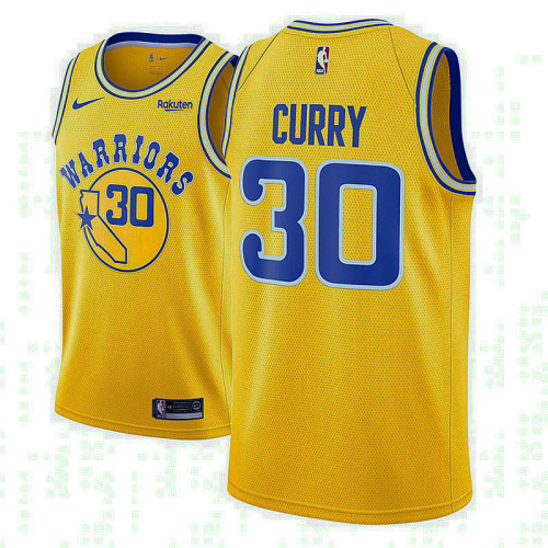 Golden State Warriors #30 Stephen Curry Gold Hardwood Classics 2022 NBA ...
